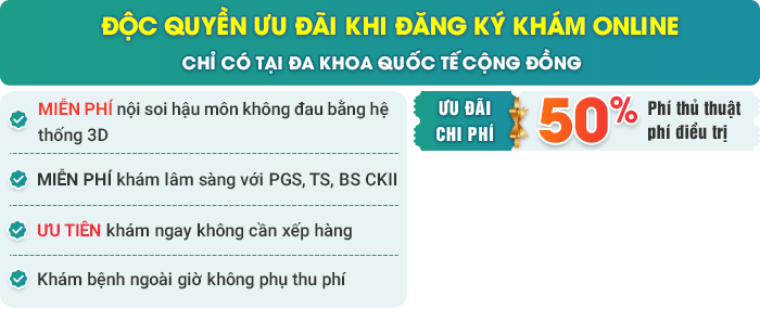 Ưu đãi đăng kí khám online