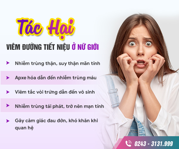 Bệnh viêm đường tiết niệu ở nữ giới có nguy hiểm không?