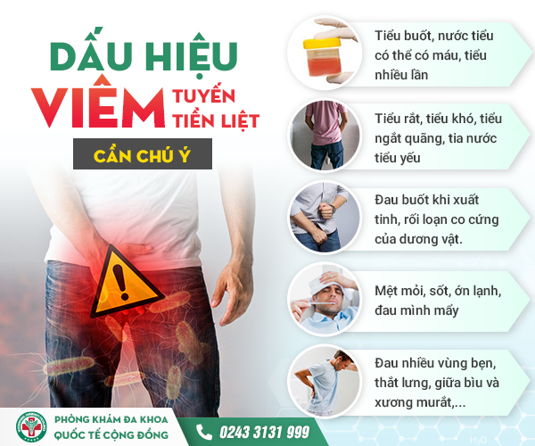 Triệu chứng bệnh viêm tuyến tiền liệt không nên chủ quan